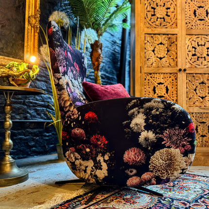 Fama Mondrian Recliner Armchair Floral Paradise Pattern - Clearance
