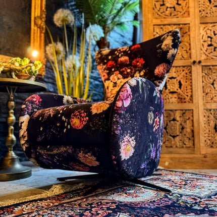 Fama Mondrian Recliner Armchair Floral Paradise Pattern - Clearance