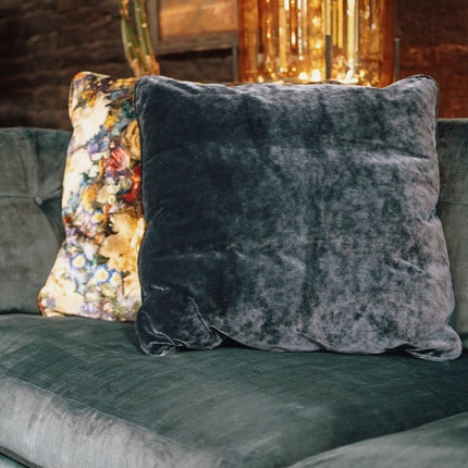 Feather Cushion by Spink & Edgar Opium Emerald Extra Large (60 x 60cm)