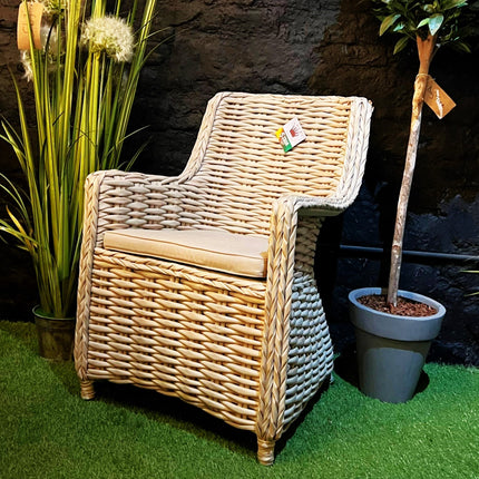 Fiji Garden Outdoor Dining Chair in Cream Fabric