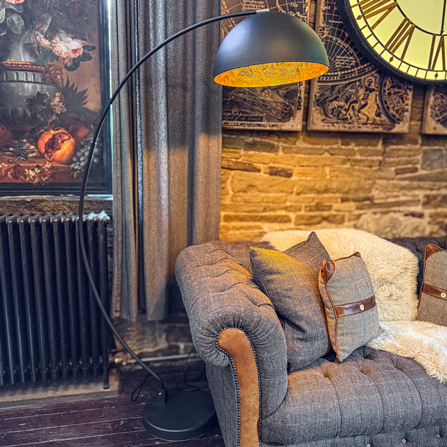 Black Curved Floor Lamp - Clearance