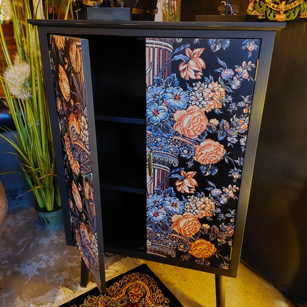 Floral Column Boho Side Cabinet