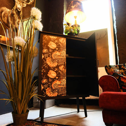 Floral Column Boho Side Cabinet