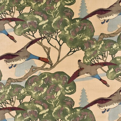 Flying Ducks Velvet - Fabric FR
