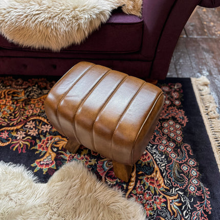 Footstool Brown Leather Pommel Horse