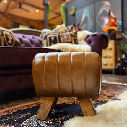 Footstool Brown Leather Pommel Horse