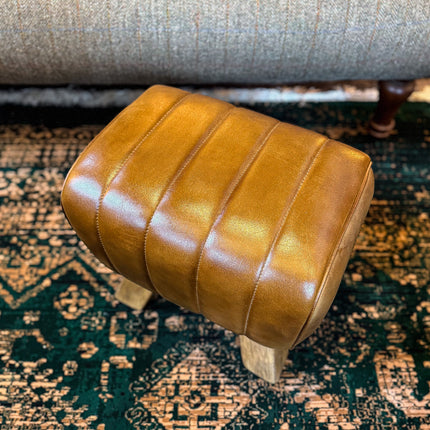 Footstool Brown Leather Pommel Horse