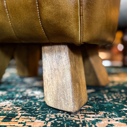 Footstool Brown Leather Pommel Horse