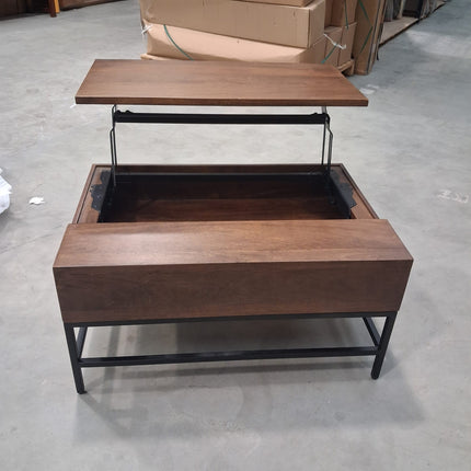 Foundry Convertible Coffee Table Desk – Mango Wood Lift Top Coffee Table with Storage - Ex Display