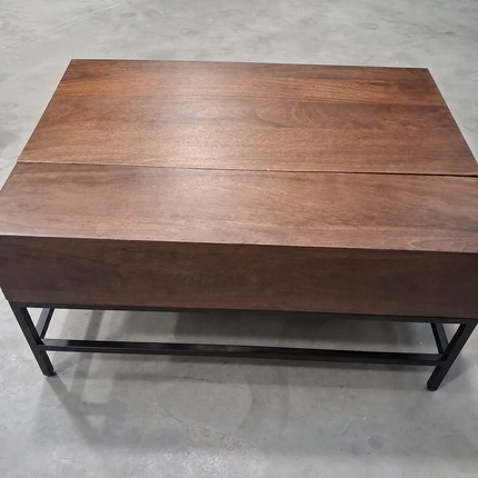 Foundry Convertible Coffee Table Desk – Mango Wood Lift Top Coffee Table with Storage - Ex Display