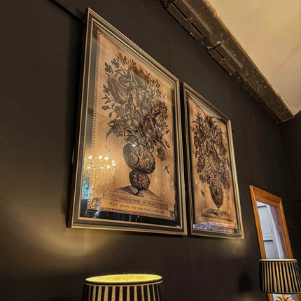 Framed Sepia Flower Print