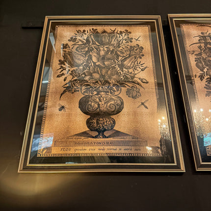 Framed Sepia Flower Print