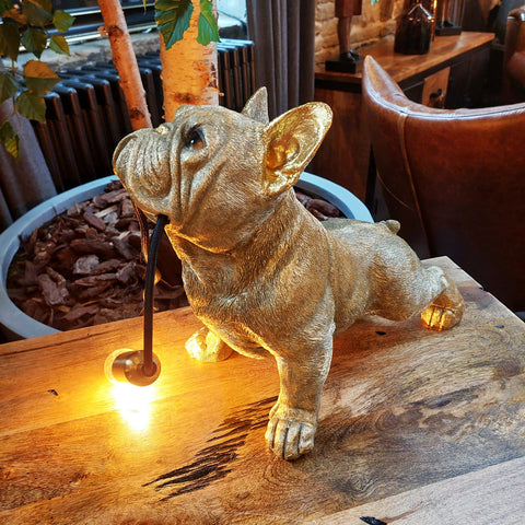 French Bulldog Table Lamp - Gold