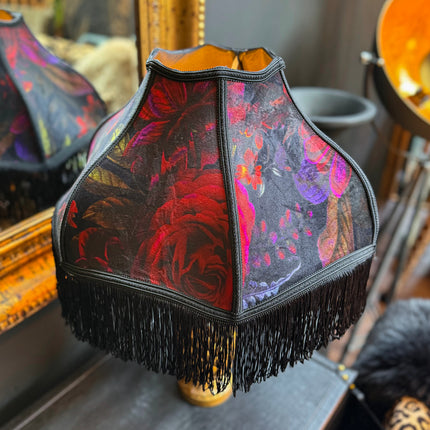 Fringed Lampshade in Midnight Haze - (Various Sizes)