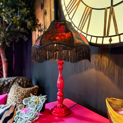 Fringed Lampshade in Midnight Haze - (Various Sizes)