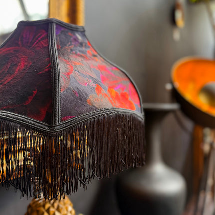 Fringed Lampshade in Midnight Haze - (Various Sizes)