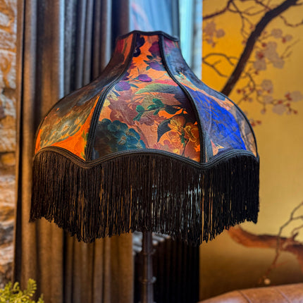 Fringed Lampshade in Opal Flora - (Various Sizes)