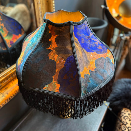 Fringed Lampshade in Opal Flora - (Various Sizes)