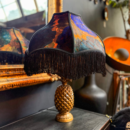 Fringed Lampshade in Opal Flora - (Various Sizes)