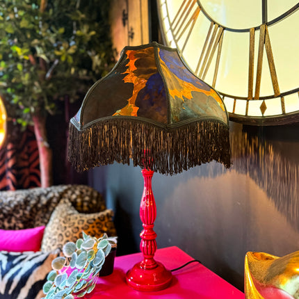 Fringed Lampshade in Opal Flora - (Various Sizes)