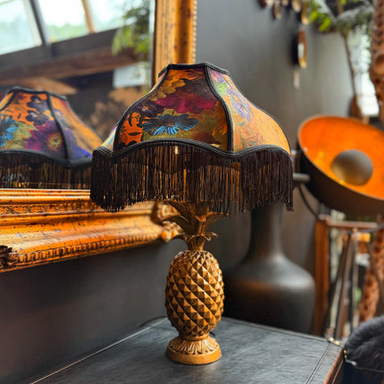 Fringed Lampshade in Opal Flora - (Various Sizes)