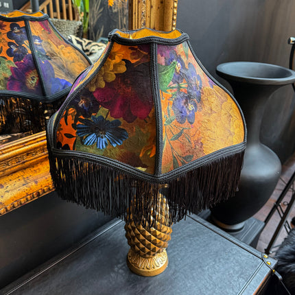 Fringed Lampshade in Opal Flora - (Various Sizes)