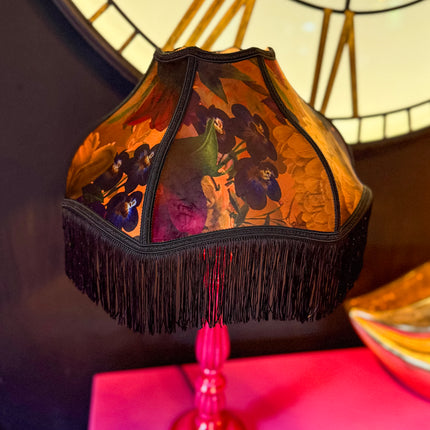Fringed Lampshade in Opal Flora - (Various Sizes)