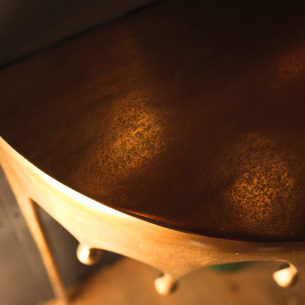 Gold Drip Aluminium Console Table - Clearance