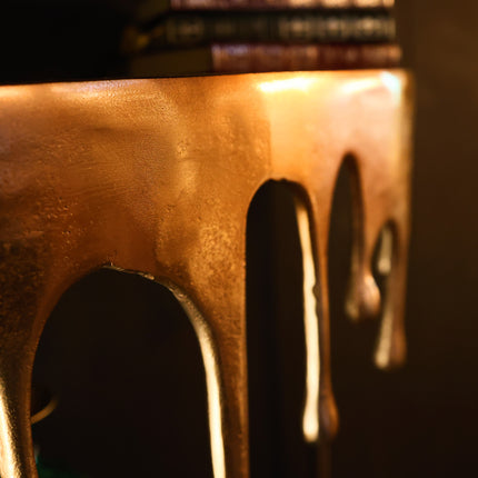 Gold Drip Aluminium Console Table - Clearance