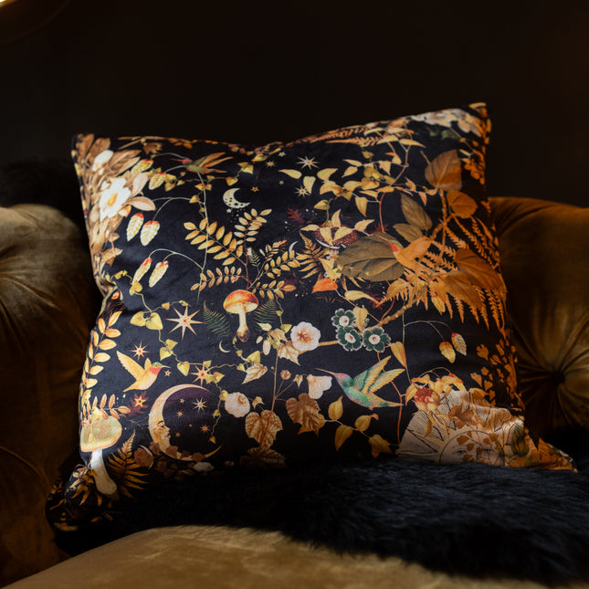 Cushion in Gold Leaf Velvet (55 x 55cm) Feather Filled