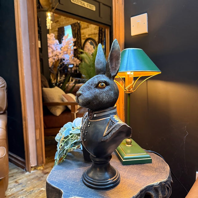 Gentry Rabbit Bust on Round Base