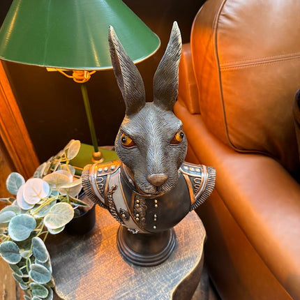 Gentry Rabbit Bust on Round Base