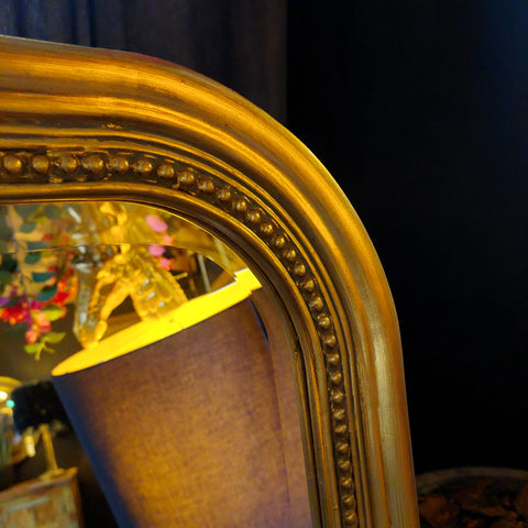 Antique Gold Beaded Dressing Mirror