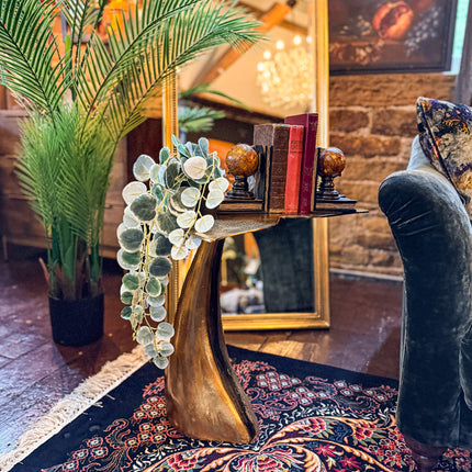 Gold Aluminium Whale Tail Side Table