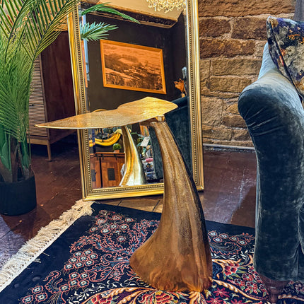 Gold Aluminium Whale Tail Side Table