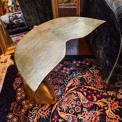 Gold Aluminium Whale Tail Side Table