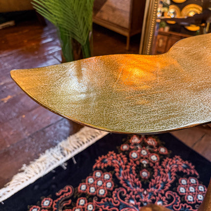 Gold Aluminium Whale Tail Side Table