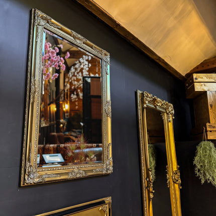 Gold Baroque Ornate Bevelled Wall Mirror