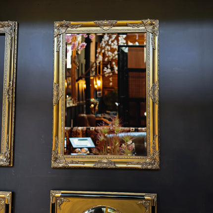 Gold Baroque Ornate Bevelled Wall Mirror