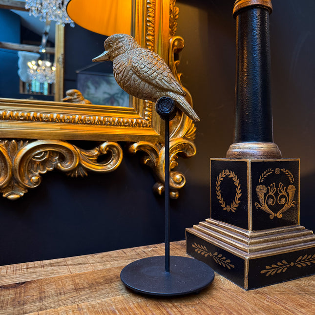 Gold Bird Ornament on Stand