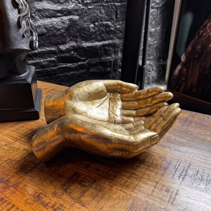 Gold Cupped Hand Bowl