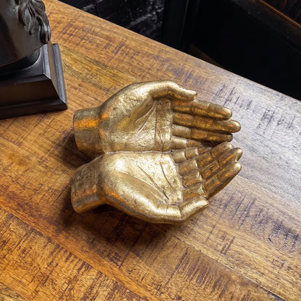 Gold Cupped Hand Bowl