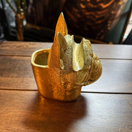 Gold Dog Organiser Pot