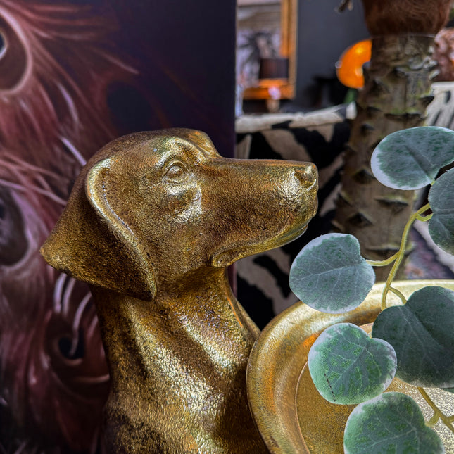 Gold Dog Tray Table