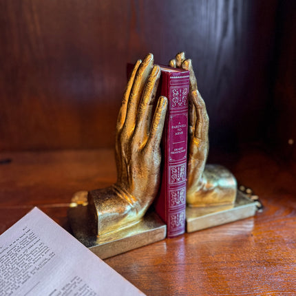 Gold Hand Book Ends