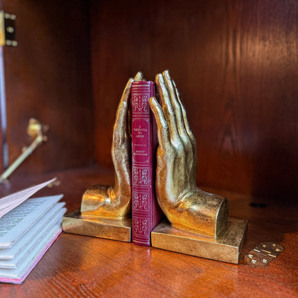 Gold Hand Book Ends