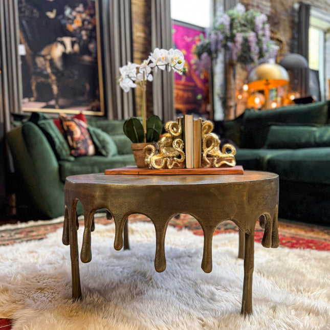 Gold Maximalist Drip Aluminium Coffee Table