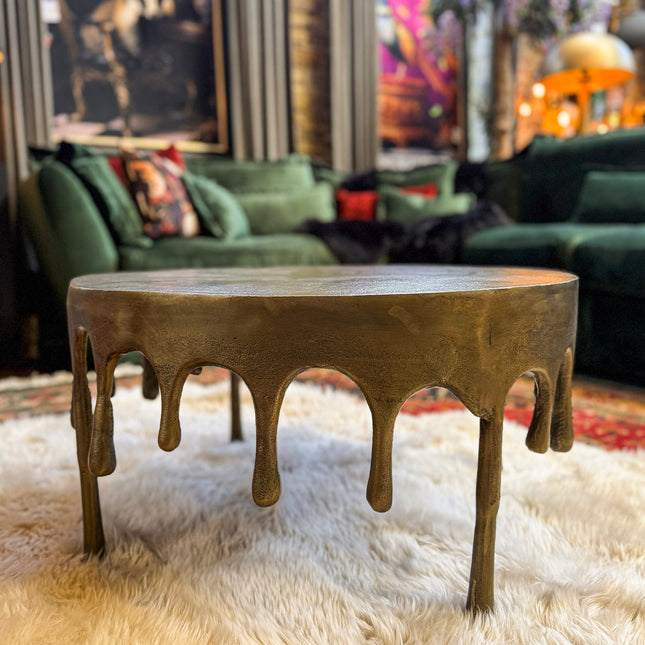 Gold Maximalist Drip Aluminium Coffee Table