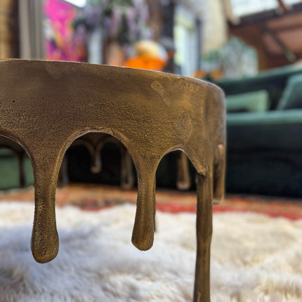 Gold Maximalist Drip Aluminium Coffee Table