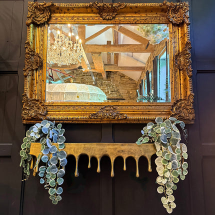 Gold Maximalist Drip Large Wall Shelf